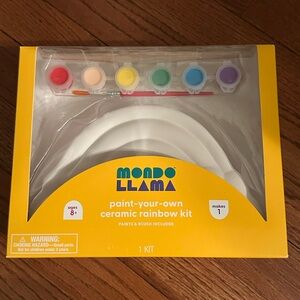 Mondo Llama Paint-Your-Own Ceramic Rainbow DIY Art Kit Coloring Painting
